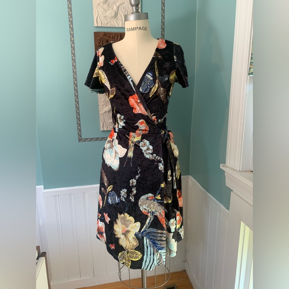 Luxurious velvet wrap dress